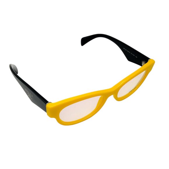 Prada Yellow / Black Plastic Frame Optical RX Eyeglasses - Picture 4 of 10